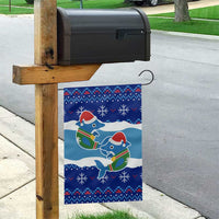 Dolphin Couple Christmas Garden Flag Funny Xmas Holiday Patterns - Wonder Print Shop