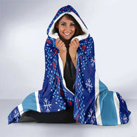 Dolphin Couple Christmas Hooded Blanket Funny Xmas Holiday Patterns - Wonder Print Shop