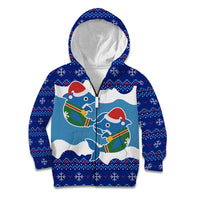 Dolphin Couple Christmas Kid Hoodie Funny Xmas Holiday Patterns - Wonder Print Shop