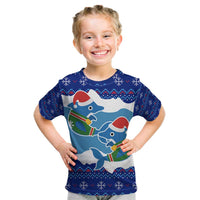 Dolphin Couple Christmas Kid T Shirt Funny Xmas Holiday Patterns - Wonder Print Shop
