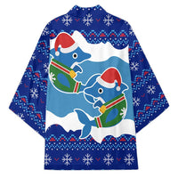 Dolphin Couple Christmas Kimono Funny Xmas Holiday Patterns - Wonder Print Shop