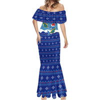 Dolphin Couple Christmas Mermaid Dress Funny Xmas Holiday Patterns - Wonder Print Shop