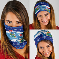 Dolphin Couple Christmas Neck Gaiter Funny Xmas Holiday Patterns - Wonder Print Shop