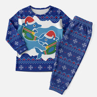 Dolphin Couple Christmas Pajama Set Funny Xmas Holiday Patterns - Wonder Print Shop
