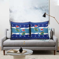 Dolphin Couple Christmas Pillow Cover Funny Xmas Holiday Patterns - Wonder Print Shop