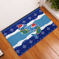 Dolphin Couple Christmas Rubber Doormat Funny Xmas Holiday Patterns - Wonder Print Shop