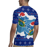 Dolphin Couple Christmas Rugby Jersey Funny Xmas Holiday Patterns - Wonder Print Shop