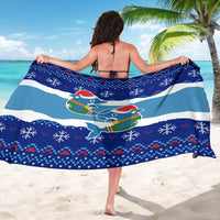 Dolphin Couple Christmas Sarong Funny Xmas Holiday Patterns - Wonder Print Shop