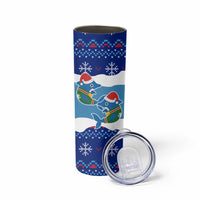 Dolphin Couple Christmas Skinny Tumbler Funny Xmas Holiday Patterns - Wonder Print Shop