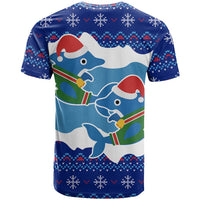 Dolphin Couple Christmas T Shirt Funny Xmas Holiday Patterns - Wonder Print Shop