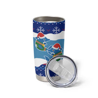 Dolphin Couple Christmas Tumbler Cup Funny Xmas Holiday Patterns - Wonder Print Shop