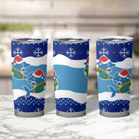 Dolphin Couple Christmas Tumbler Cup Funny Xmas Holiday Patterns - Wonder Print Shop