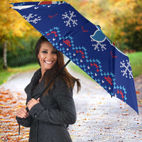 Dolphin Couple Christmas Umbrella Funny Xmas Holiday Patterns - Wonder Print Shop