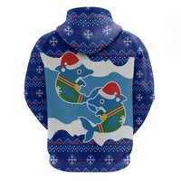 Dolphin Couple Christmas Zip Hoodie Funny Xmas Holiday Patterns - Wonder Print Shop