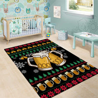 Drinker Bell Christmas Area Rug Funny Xmas Holiday Patterns - Wonder Print Shop