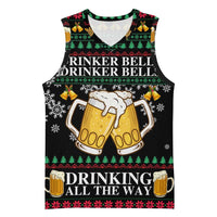 Drinker Bell Christmas Basketball Jersey Funny Xmas Holiday Patterns - Wonder Print Shop