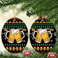 Drinker Bell Christmas Ceramic Ornament Funny Xmas Holiday Patterns - Wonder Print Shop