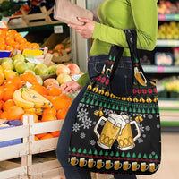 Drinker Bell Christmas Grocery Bag Funny Xmas Holiday Patterns - Wonder Print Shop