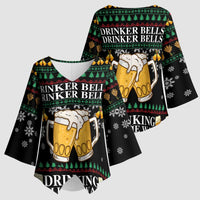 Drinker Bell Christmas Kimono Sleeve Blouse Funny Xmas Holiday Patterns - Wonder Print Shop