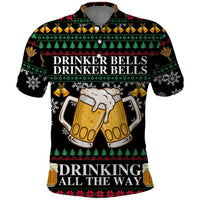 Drinker Bell Christmas Polo Shirt Funny Xmas Holiday Patterns - Wonder Print Shop