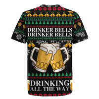 Drinker Bell Christmas Rugby Jersey Funny Xmas Holiday Patterns - Wonder Print Shop