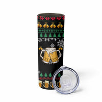 Drinker Bell Christmas Skinny Tumbler Funny Xmas Holiday Patterns - Wonder Print Shop