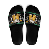 Drinker Bell Christmas Slide Sandals Funny Xmas Holiday Patterns - Wonder Print Shop
