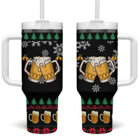 Drinker Bell Christmas Tumbler With Handle Funny Xmas Holiday Patterns - Wonder Print Shop