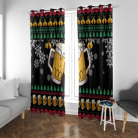 Drinker Bell Christmas Window Curtain Funny Xmas Holiday Patterns - Wonder Print Shop