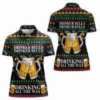 Drinker Bell Christmas Women Polo Shirt Funny Xmas Holiday Patterns - Wonder Print Shop