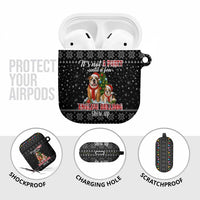 English Bulldog Show Up Christmas AirPods Case Funny Xmas Holiday Patterns - Wonder Print Shop