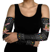 English Bulldog Show Up Christmas Arm Sleeves Funny Xmas Holiday Patterns - Wonder Print Shop
