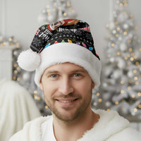 English Bulldog Show Up Christmas Santa Hat Funny Xmas Holiday Patterns - Wonder Print Shop