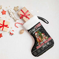 English Bulldog Show Up Christmas Stocking Funny Xmas Holiday Patterns - Wonder Print Shop