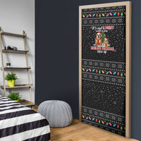 English Bulldog Show Up Christmas Door Cover Funny Xmas Holiday Patterns - Wonder Print Shop