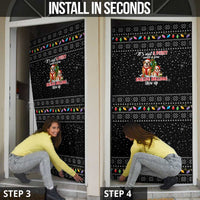 English Bulldog Show Up Christmas Door Cover Funny Xmas Holiday Patterns - Wonder Print Shop