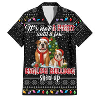 English Bulldog Show Up Christmas Hawaiian Shirt Funny Xmas Holiday Patterns - Wonder Print Shop