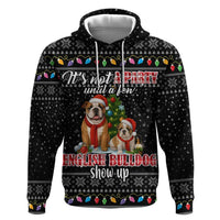 English Bulldog Show Up Christmas Hoodie Funny Xmas Holiday Patterns - Wonder Print Shop