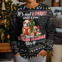 English Bulldog Show Up Christmas Kid Ugly Christmas Sweater Funny Xmas Holiday Patterns - Wonder Print Shop