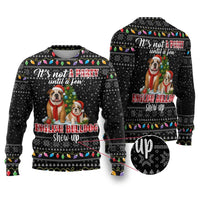 English Bulldog Show Up Christmas Ugly Christmas Sweater Funny Xmas Holiday Patterns - Wonder Print Shop