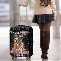 English Bulldog Show Up Christmas Luggage Cover Funny Xmas Holiday Patterns - Wonder Print Shop