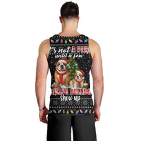 English Bulldog Show Up Christmas Men Tank Top Funny Xmas Holiday Patterns - Wonder Print Shop
