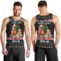 English Bulldog Show Up Christmas Men Tank Top Funny Xmas Holiday Patterns - Wonder Print Shop