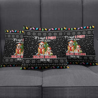 English Bulldog Show Up Christmas Pillow Cover Funny Xmas Holiday Patterns - Wonder Print Shop