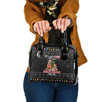 English Bulldog Show Up Christmas Shoulder Handbag Funny Xmas Holiday Patterns - Wonder Print Shop