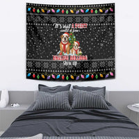 English Bulldog Show Up Christmas Tapestry Funny Xmas Holiday Patterns - Wonder Print Shop