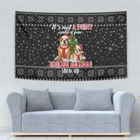 English Bulldog Show Up Christmas Tapestry Funny Xmas Holiday Patterns - Wonder Print Shop