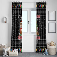 English Bulldog Show Up Christmas Window Curtain Funny Xmas Holiday Patterns - Wonder Print Shop