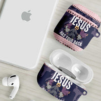 Jesus Has Your Back Jiu Jitsu Christmas AirPods Case Funny Xmas Holiday Patterns - Wonder Print Shop