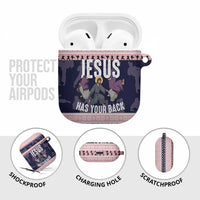 Jesus Has Your Back Jiu Jitsu Christmas AirPods Case Funny Xmas Holiday Patterns - Wonder Print Shop